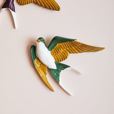 AMADEUS CADES Déco murale Christelle Vert / jaune / blanc