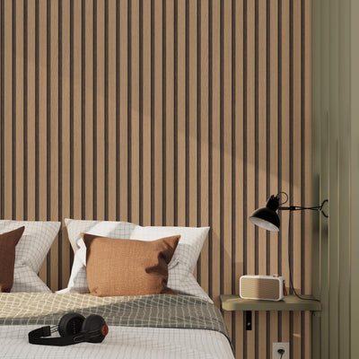 Papier peint intissé Tasseaux Bois clair