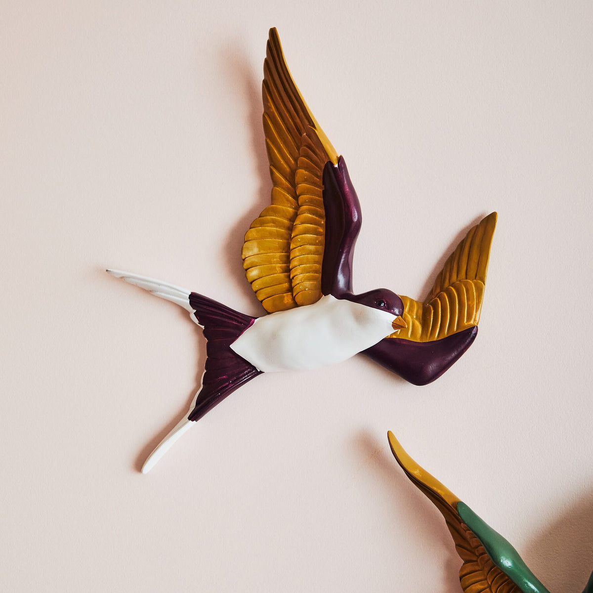 AMADEUS CADES Déco murale Adele Jaune / blanc / bordeaux