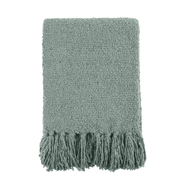 4MURS Plaid franges TULU coloris vert jade