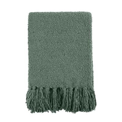 4MURS Plaid franges Tulu Vert végétal