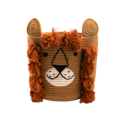 AMADEUS CADES Panier de rangement Lion Marron, orange