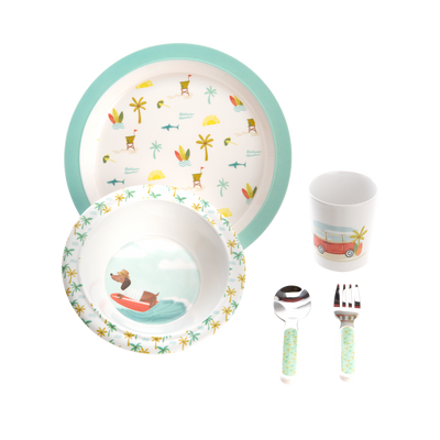 AMADEUS CADES Set repas Marcel Blanc, vert