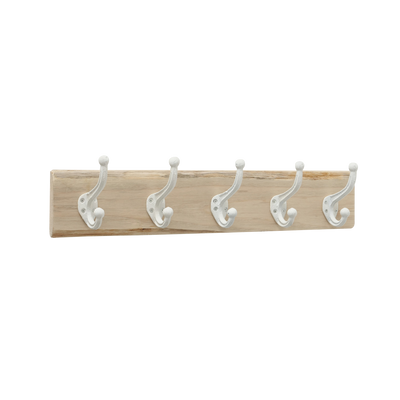 Patère Louise Bois / blanc