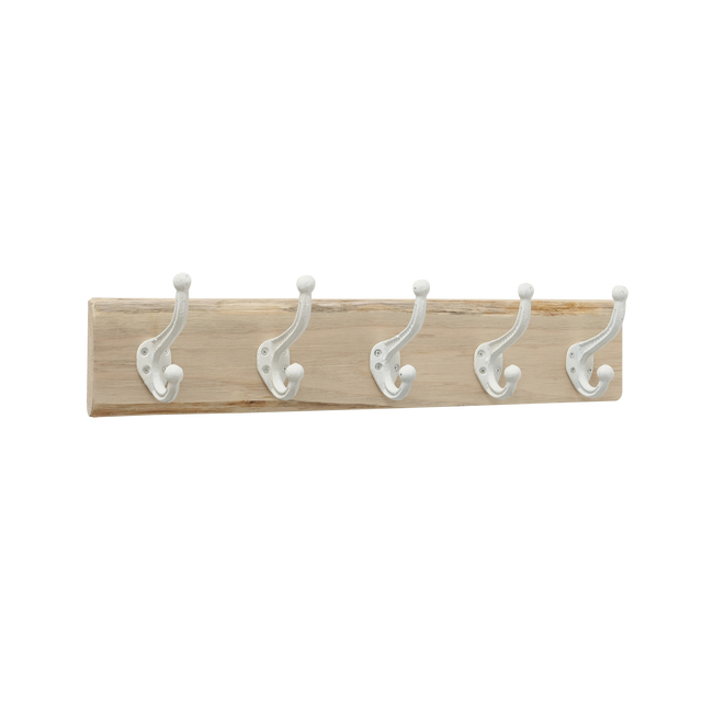 Patère LOUISE coloris Bois / blanc