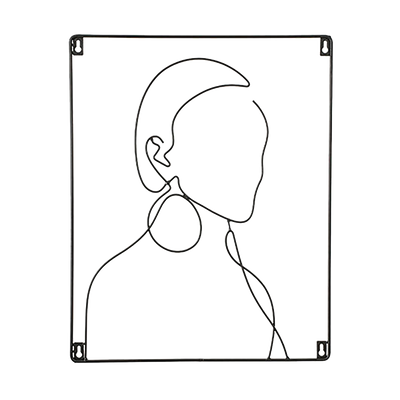 4MURS Déco murale métal Luz Noir