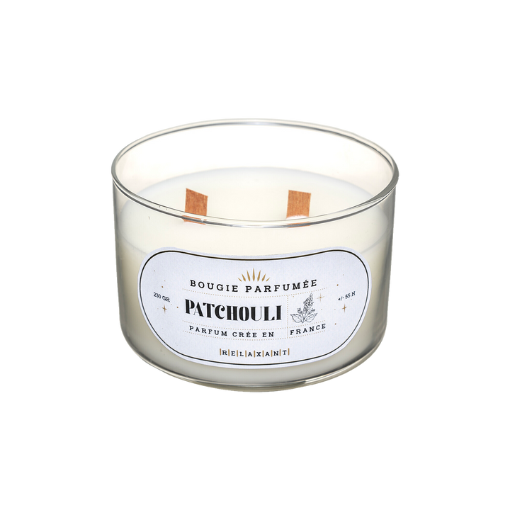 Bougie parfumée Sélini Blanc Patchouli 230G