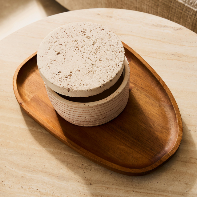 Plateau HADDY L coloris brun