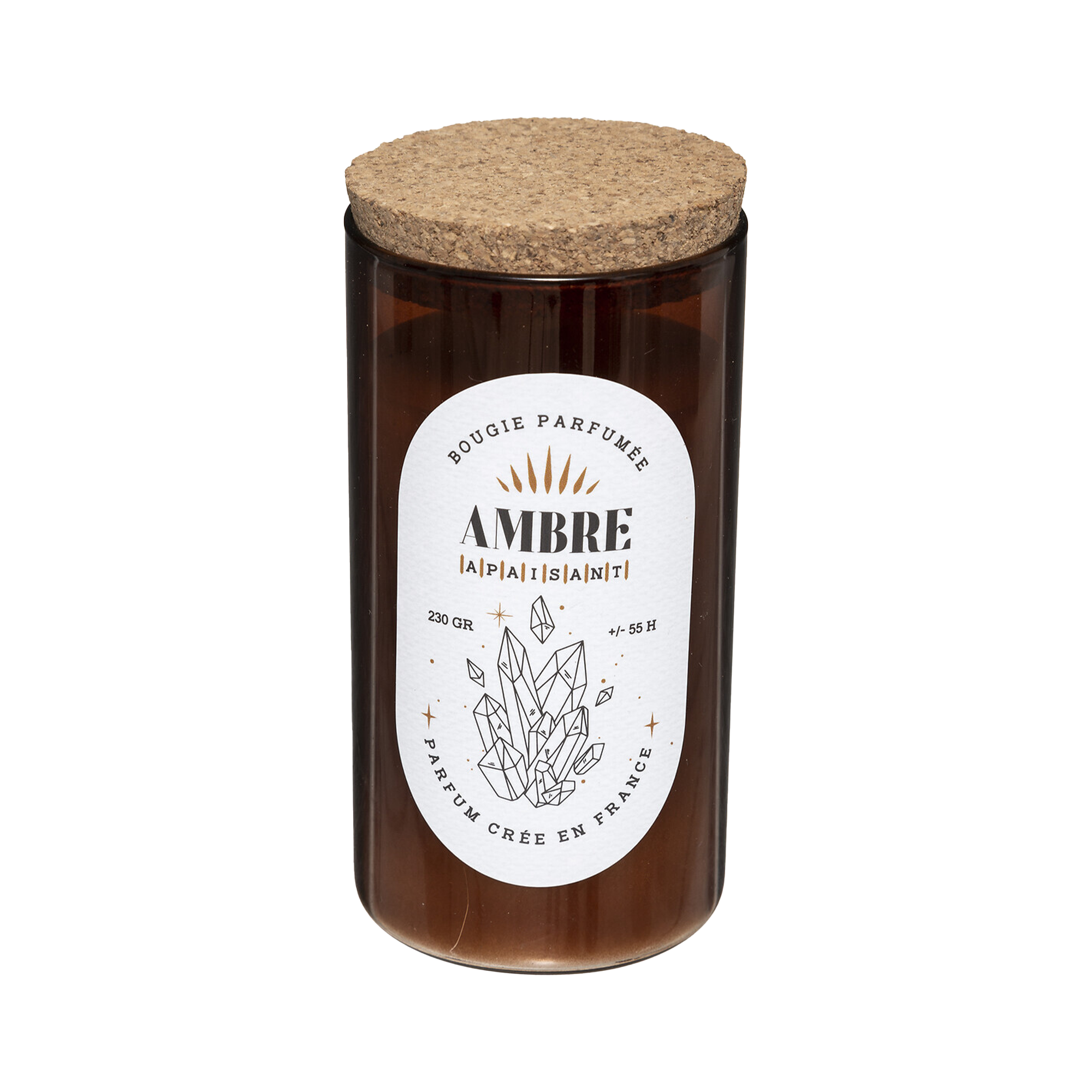 Bougie parfumée Sélini Brun Ambre 230G