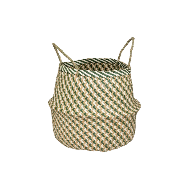 Panier ELIE coloris Beige/Vert