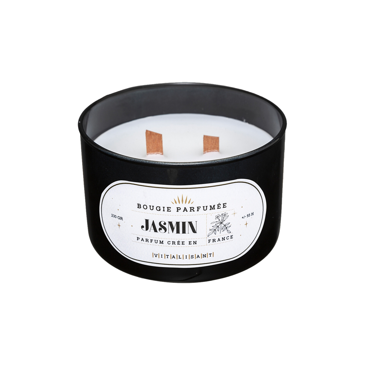 Bougie parfumée Sélini Noir Jasmin 230G