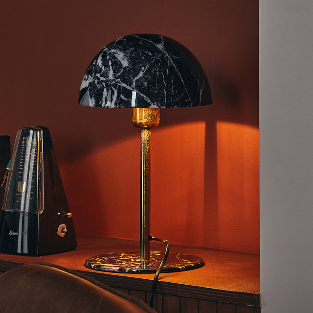 Amadeus Cades Lampe champignon TINOS coloris noir 36 x 20 cm