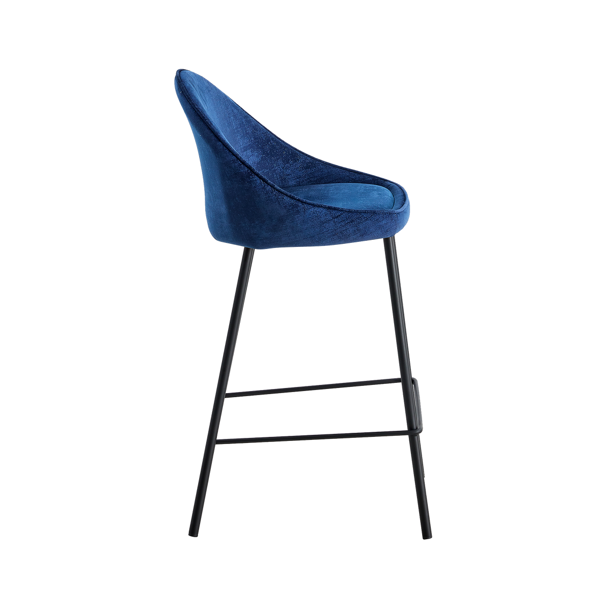 4MURS Tabouret de plan de travail Caitlyne Bleu nuit