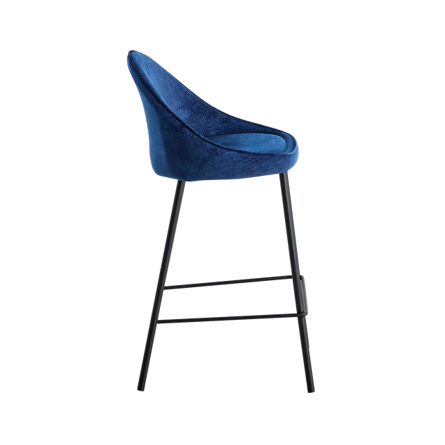 4MURS Tabouret de plan de travail CAITLYNE bleu nuit