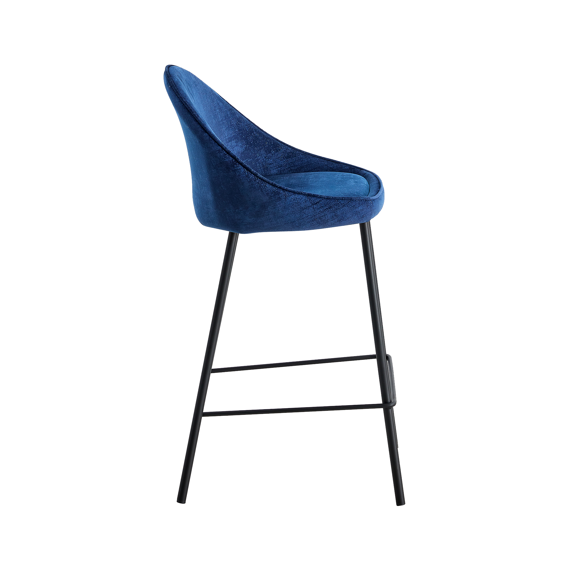 4MURS Tabouret de plan de travail Caitlyne Bleu nuit