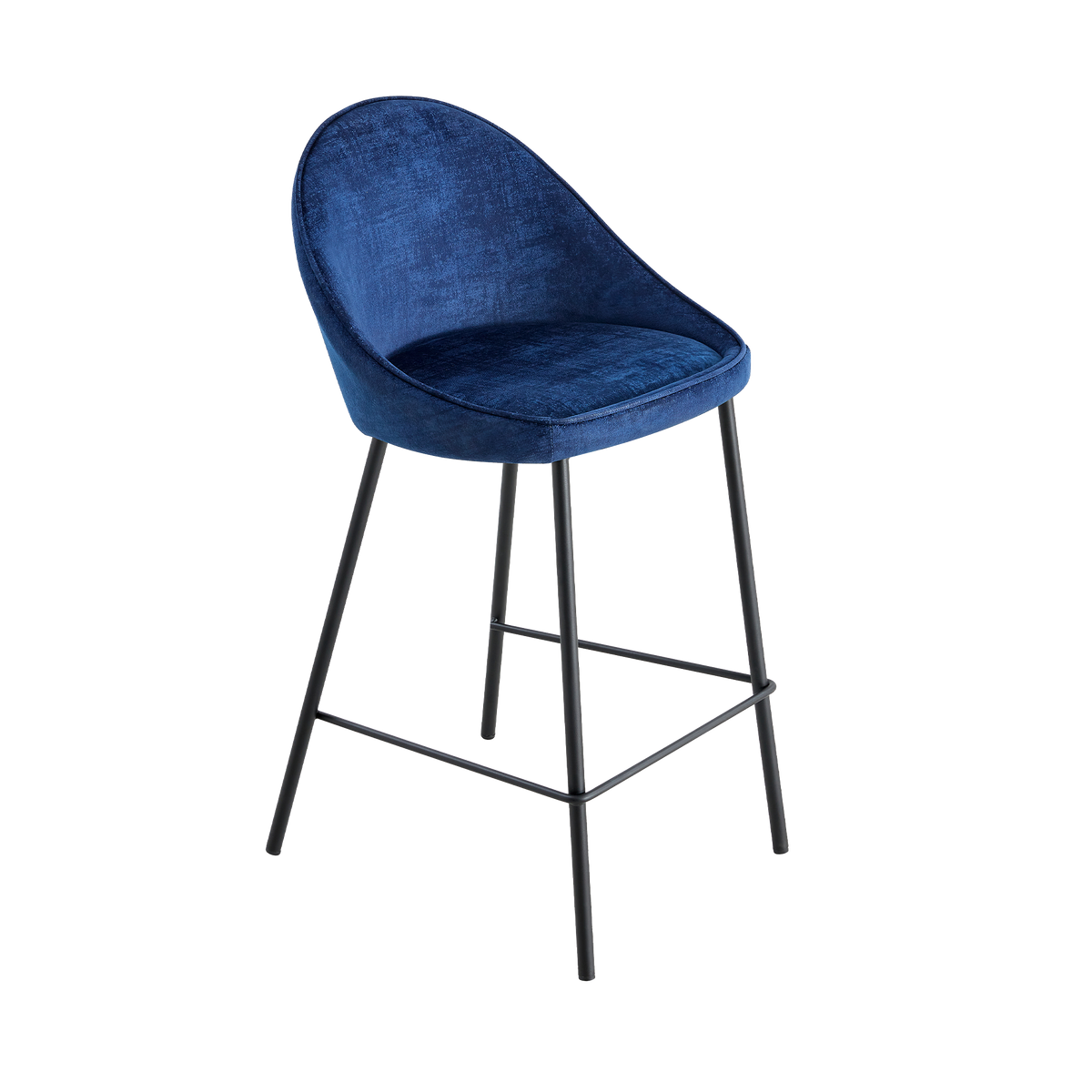 4MURS Tabouret de plan de travail Caitlyne Bleu nuit
