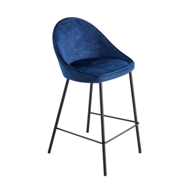 4MURS Tabouret de plan de travail Caitlyne Bleu nuit