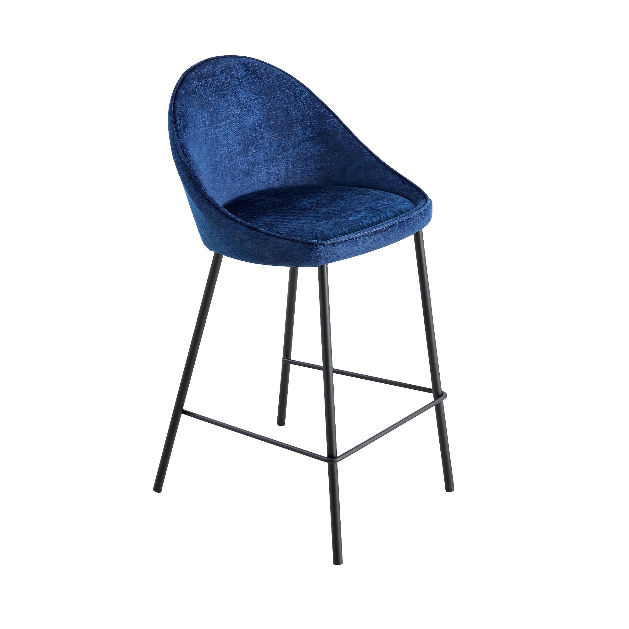 4MURS Tabouret de plan de travail Caitlyne Bleu nuit