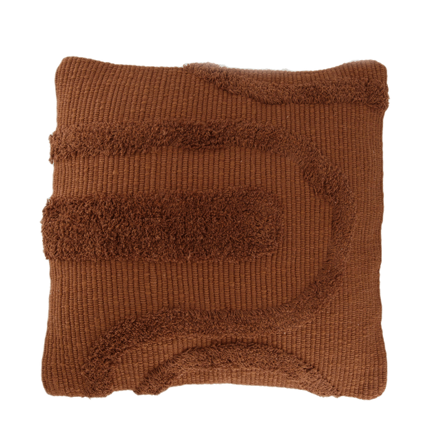 Coussin TIKIA coloris marron 45 x 45 cm