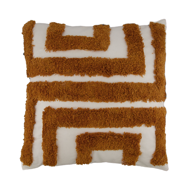 Coussin SQUAR coloris cuivre 45 x 45 cm