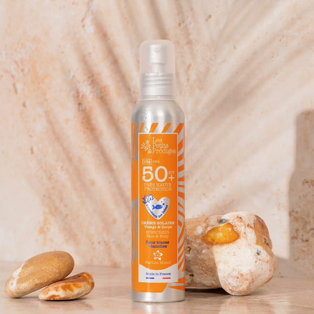 LES PETITS PRÖDIGES Soin corps CRÈME SOLAIRE SPF50+ MONOI diamètre 4,4 cm