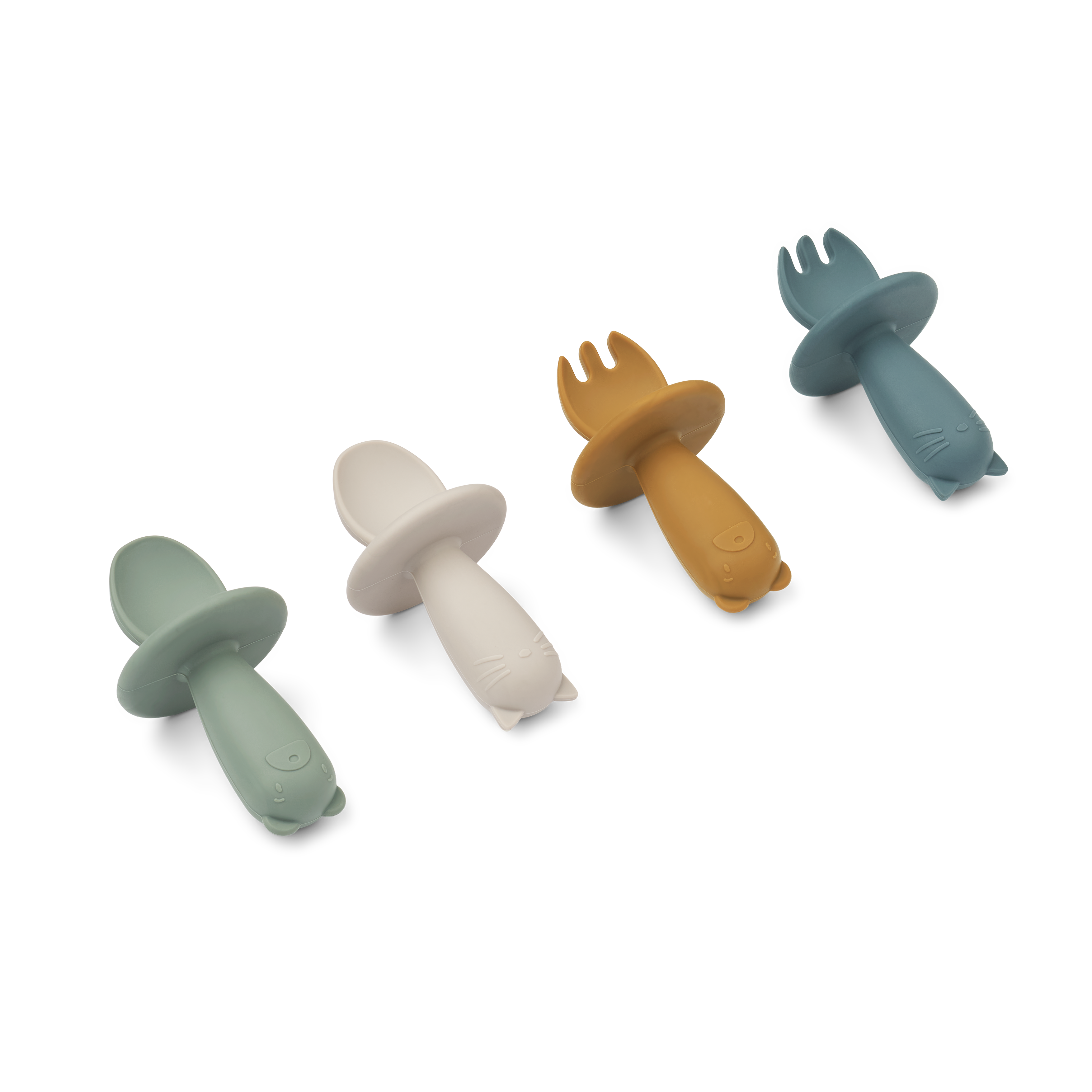 LIEWOOD Coffret couverts bébé Animaux Bleu/vert/blanc/jaune