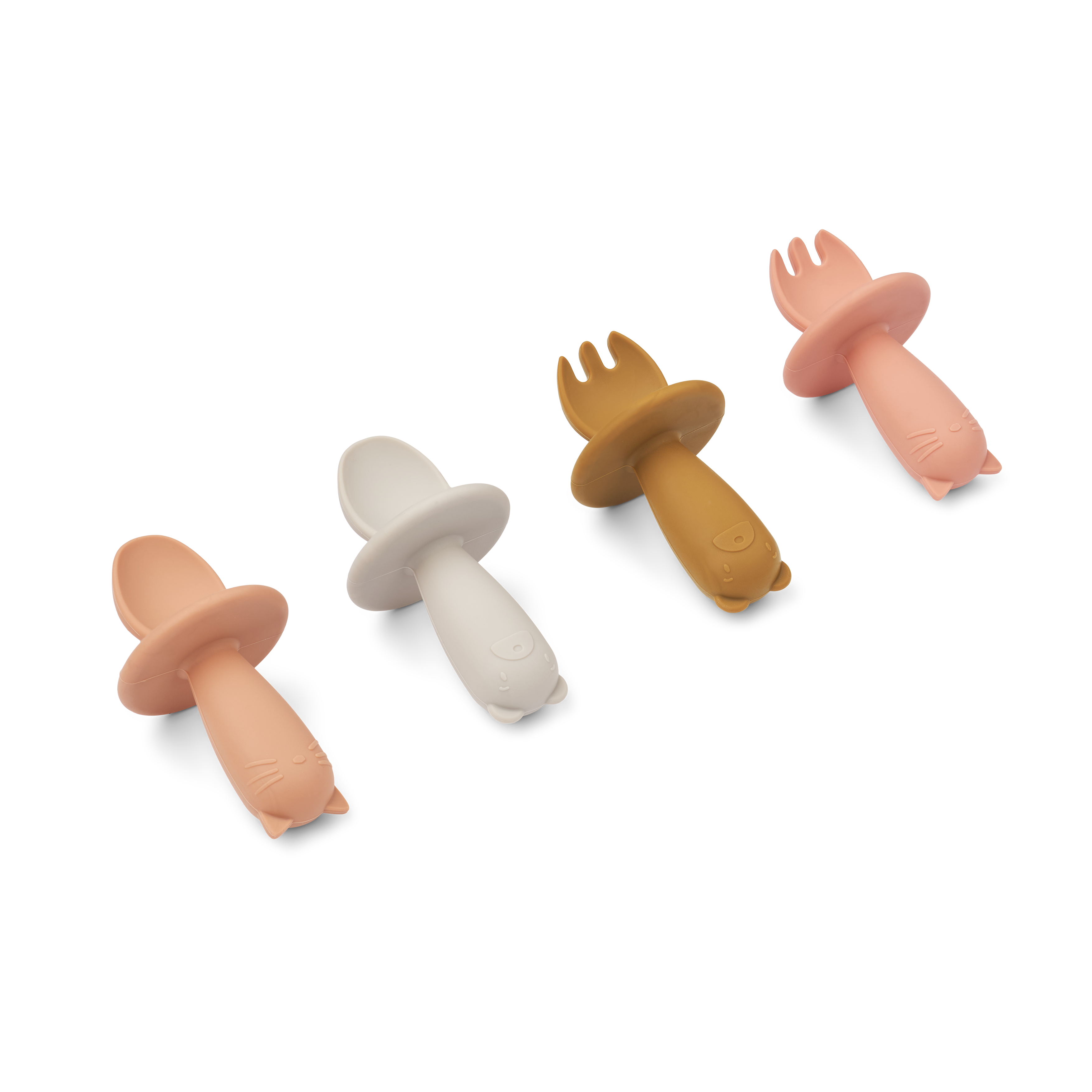 LIEWOOD Coffret couverts bébé Animaux Rose/blanc/jaune