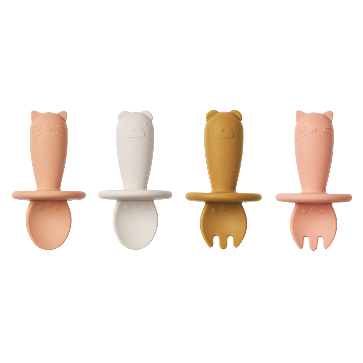 LIEWOOD Coffret couverts bébé Animaux Rose/blanc/jaune