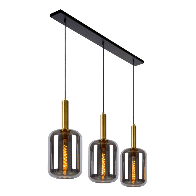 Suspension JOANET transparent et doré 110 x 40 cm diamètre 40 cm