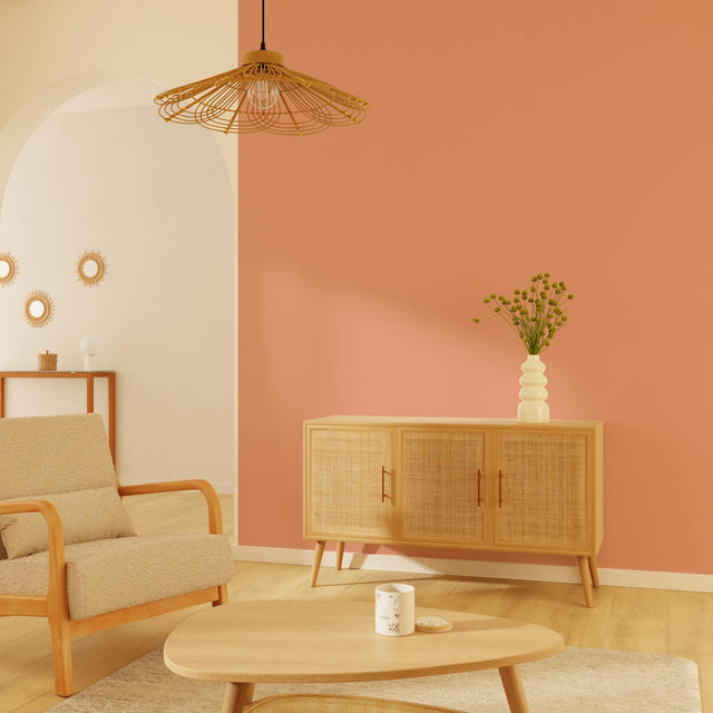 Papier peint intissé MALYA coloris papaye