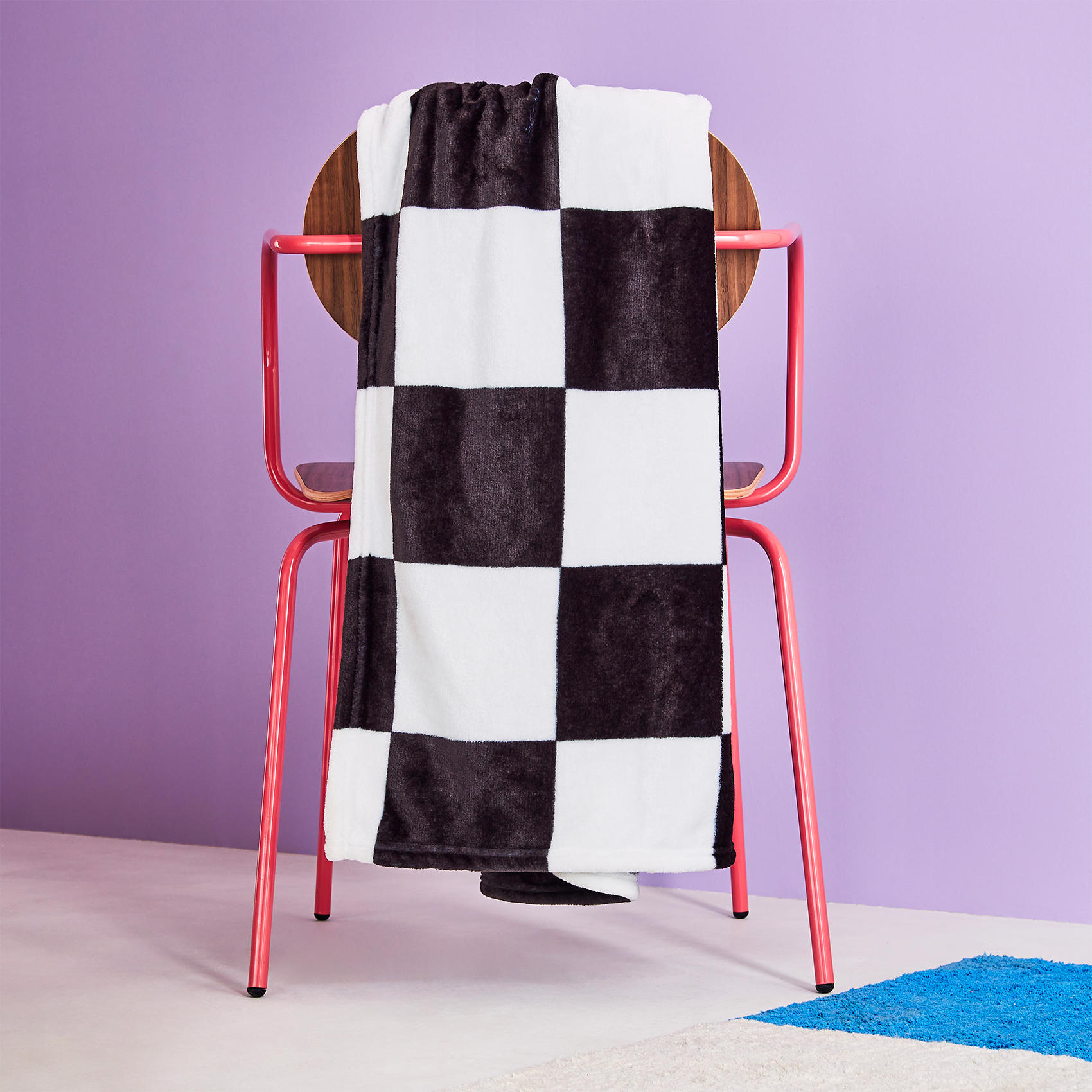 Plaid polaire Lani Noir/blanc