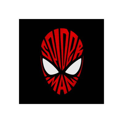 BLUE SHAKER Affiche Letters spiderman Rouge / noir