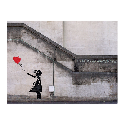 BLUE SHAKER Affiche Hope Gris / rouge