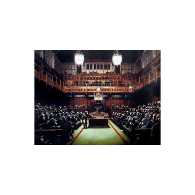 BLUE SHAKER Affiche Monkey parliament Noir / vert / brun