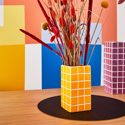 Vase Cubo Jaune/vert
