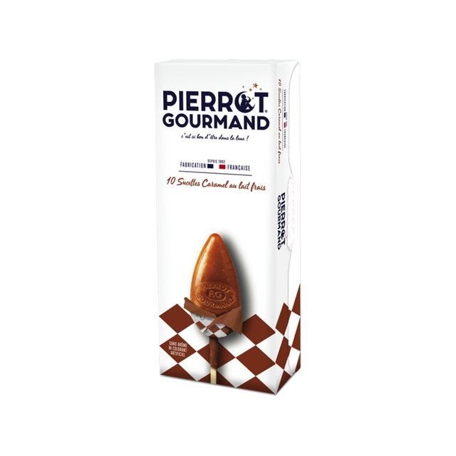 Pierrot Gourmand Confiserie ÉTUI SUCETTES CARAMEL
