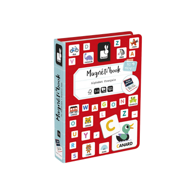 JANOD Jeu éducatif Magneti'book alphabet francais Rouge