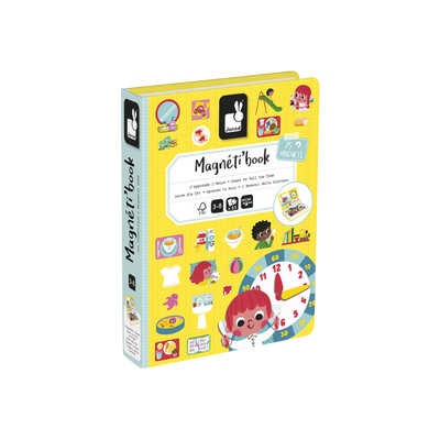 JANOD Jeu éducatif Magneti'book j'apprends l'heure Jaune