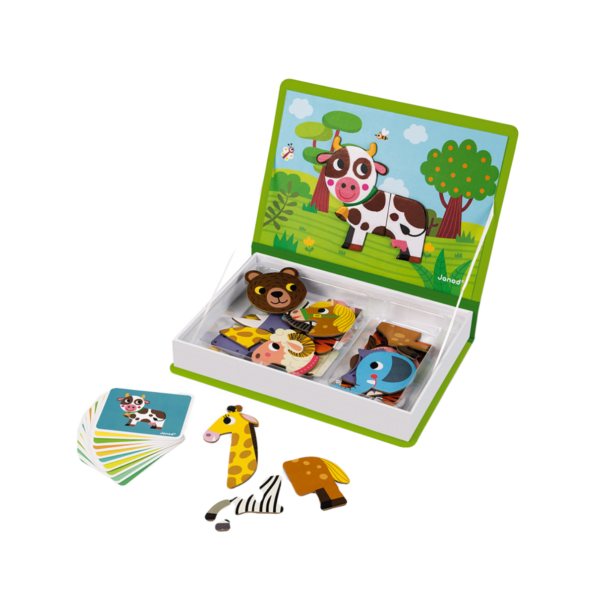 JANOD Jeu éducatif Magneti'book animaux Vert