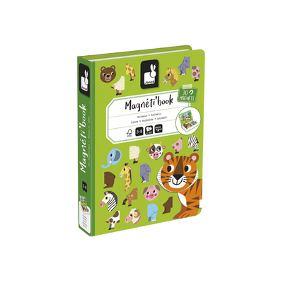 JANOD Jeu éducatif Magneti'book animaux Vert