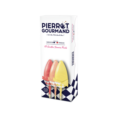 PIERROT GOURMAND Confiserie Étui sucettes fruits 130G
