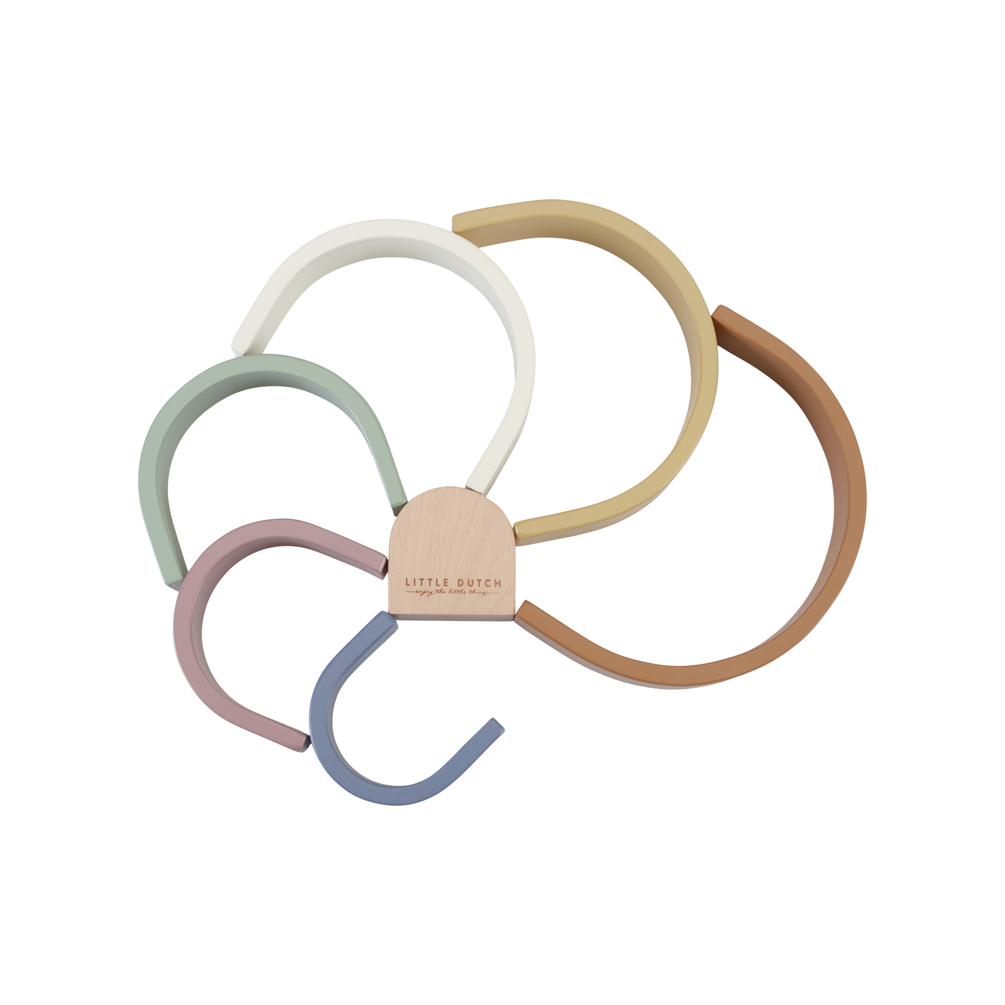 LITTLE DUTCH Jeu d'éveil Arc-en-ciel à empiler Multicolore