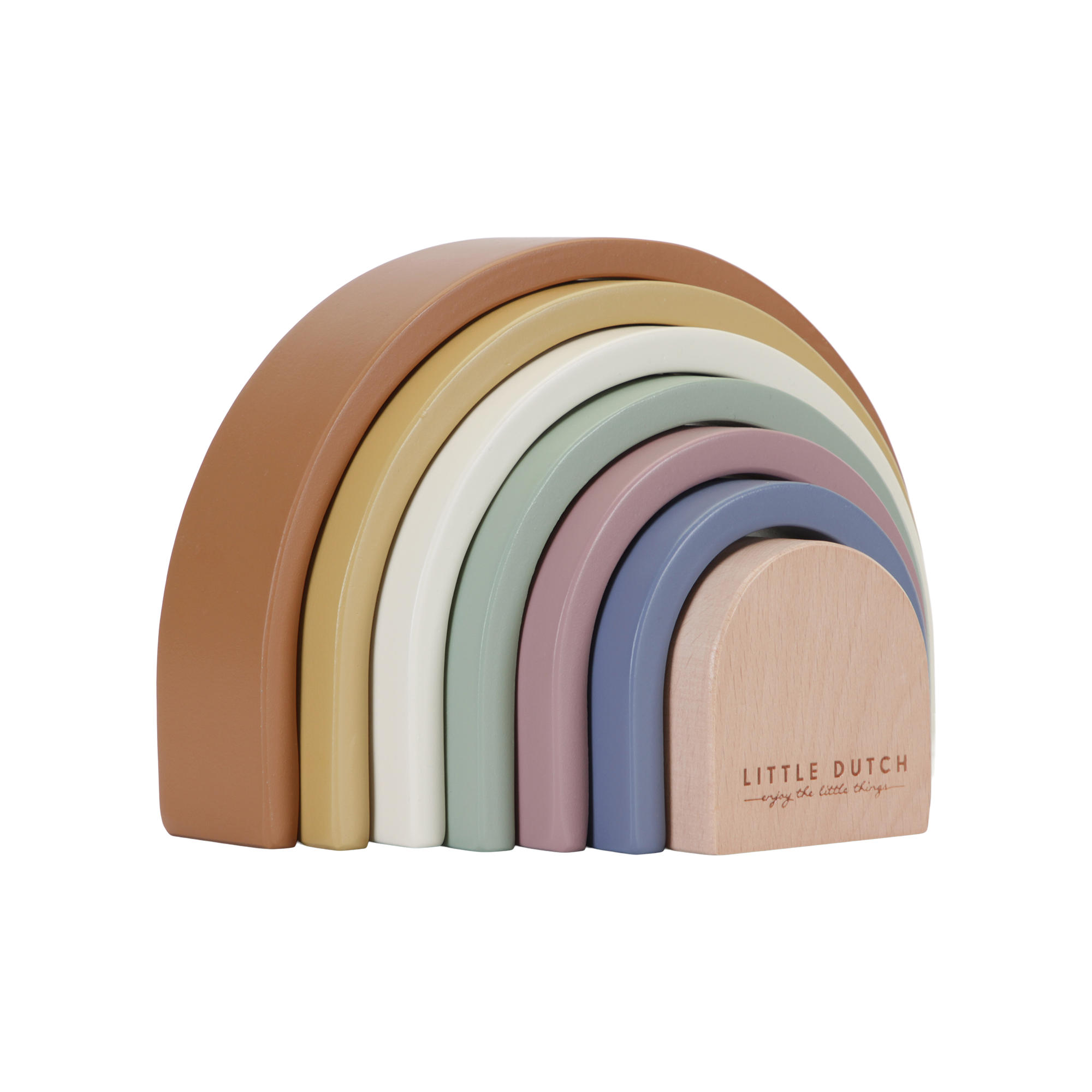 LITTLE DUTCH Jeu d'éveil Arc-en-ciel à empiler Multicolore