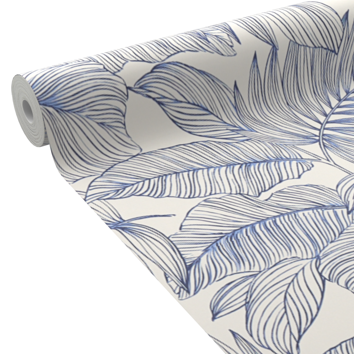 Papier peint intissé Manahiva Bleu électrique