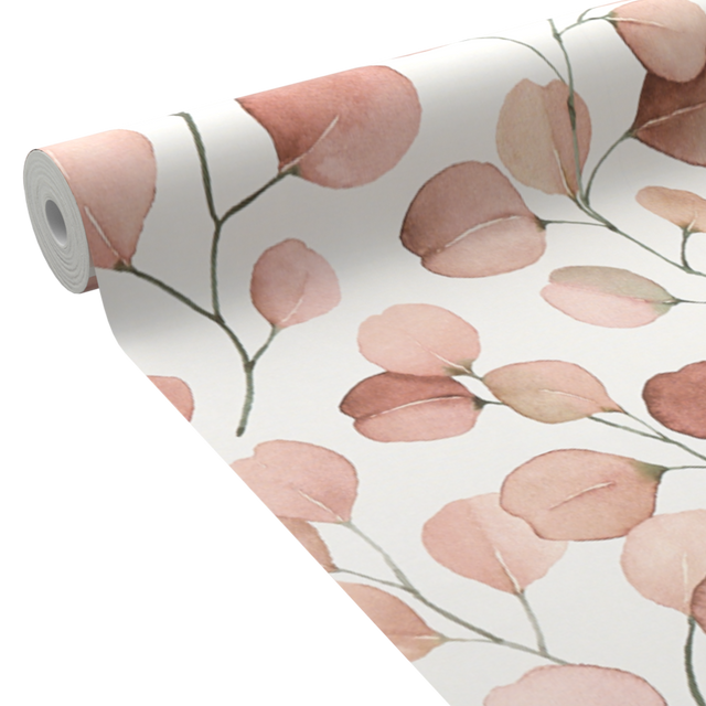 Papier peint intissé ADELIE coloris rose poudré