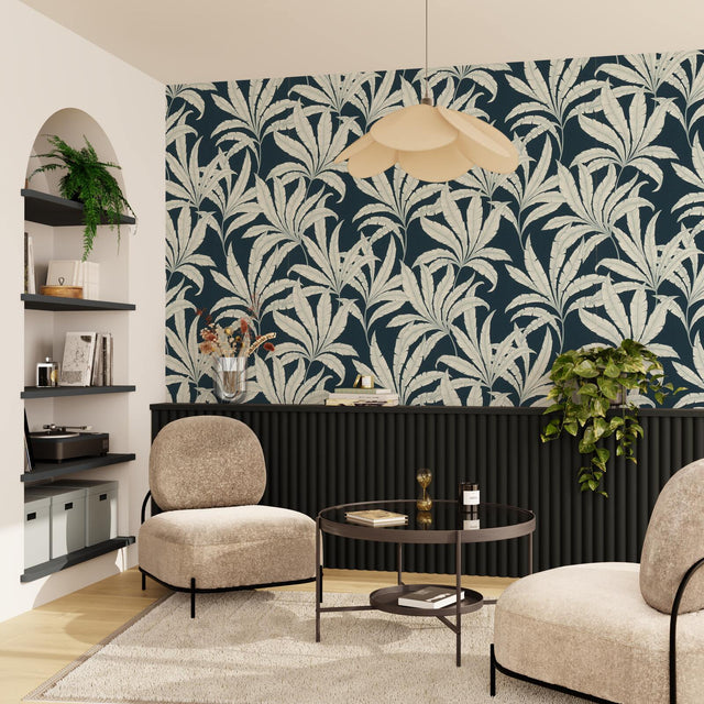 Papier peint intissé JEZABEL coloris bleu nuit