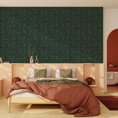 Papier peint intissé Teora Vert foncé