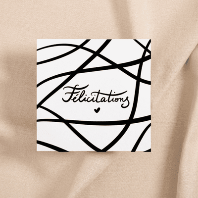 GREENMA Carte Félicitations Blanc