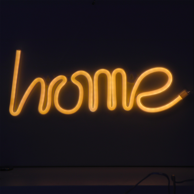 Néon HOME coloris blanc chaud