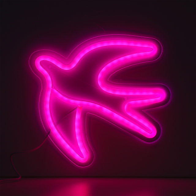 Néon HIRONDELLE coloris rose